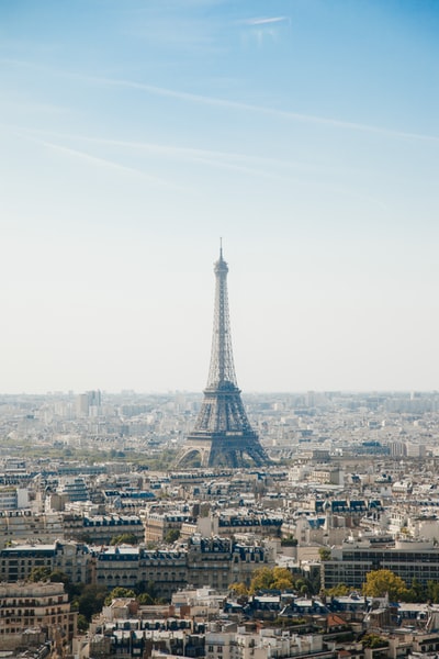 埃菲尔铁塔,巴黎航空摄影白天
